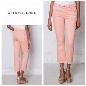 Salmon pink capri pants